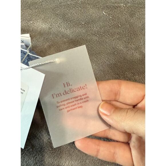 NWT Andie Swim Pink Mauve Size Large Symi Bikini Top‎ Textured Adjustable - Picture 4 of 5